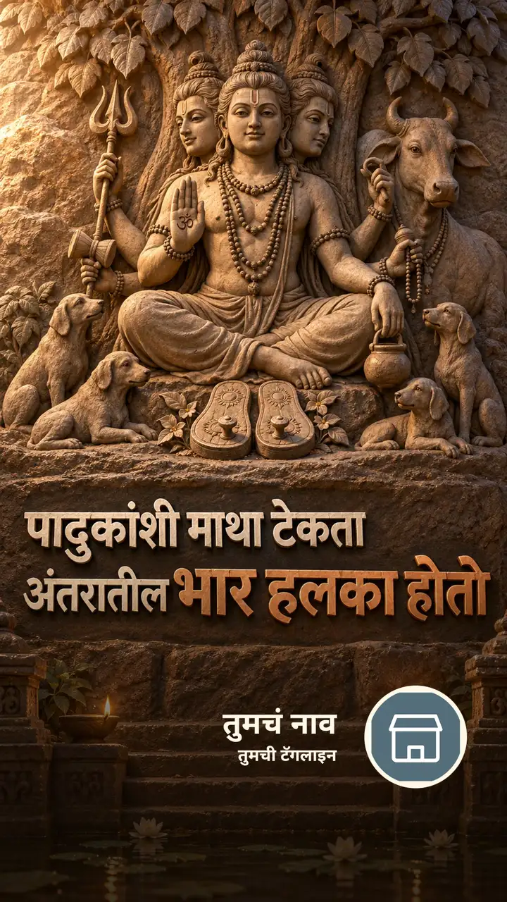 पादुकांशी माथा टेकता - Bhakti Image, दत्तगुरू