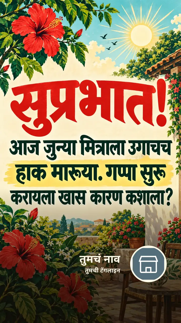 सुप्रभात! - आज जुन्या मित्राला उगाचच - Shubh Sakal Image, फुलं, निसर्ग
