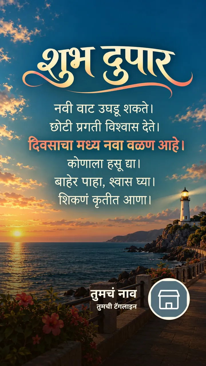 शुभ दुपार - नवी वाट उघडू शकते। - छोटी प्रगती विश्वास - Shubh Dupar Image