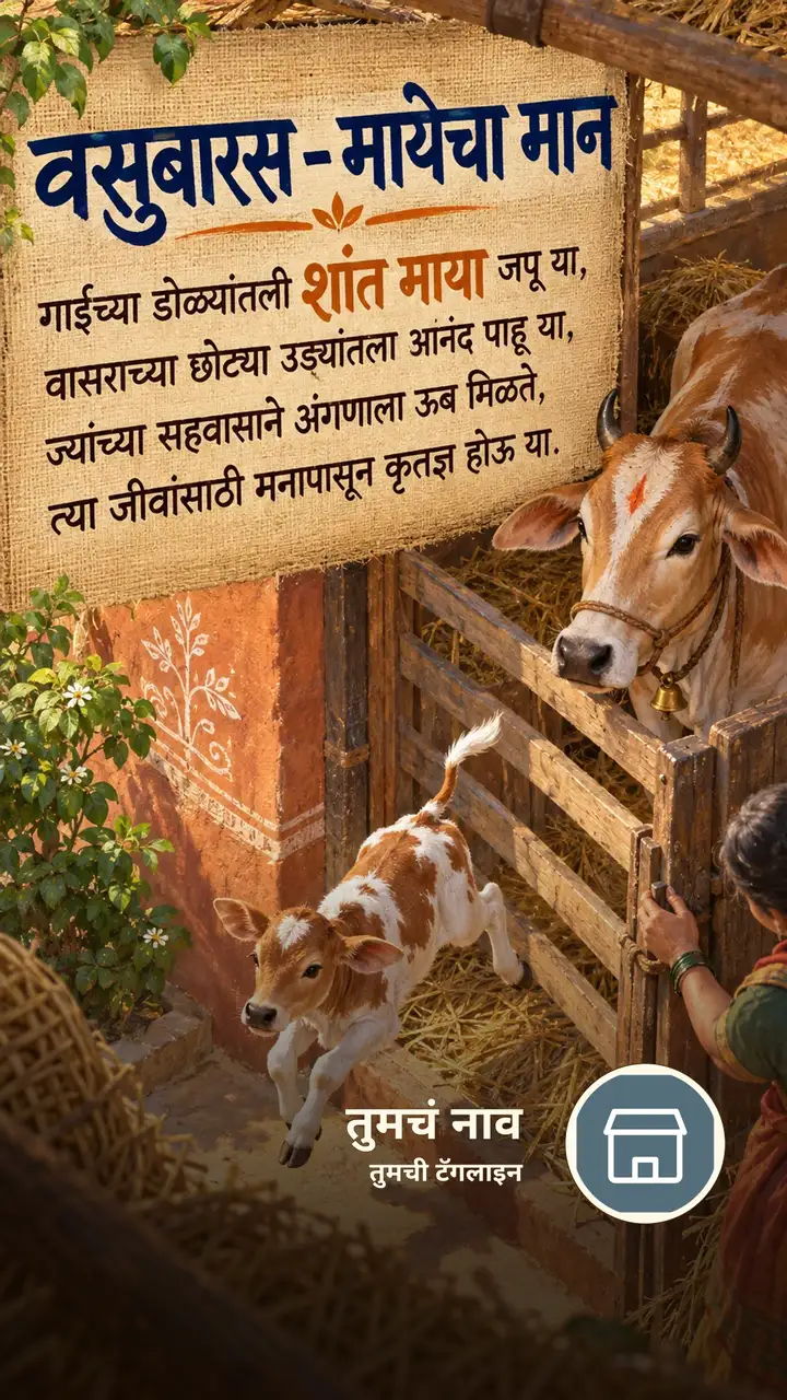 वसुबारस - मायेचा मान - Festival Image, फुलं, निसर्ग, दिवा, गाव