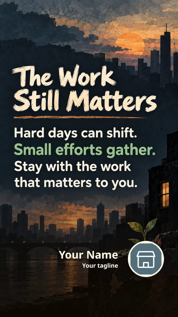 The Work Still Matters - Motivational Image, Nature, Sky
