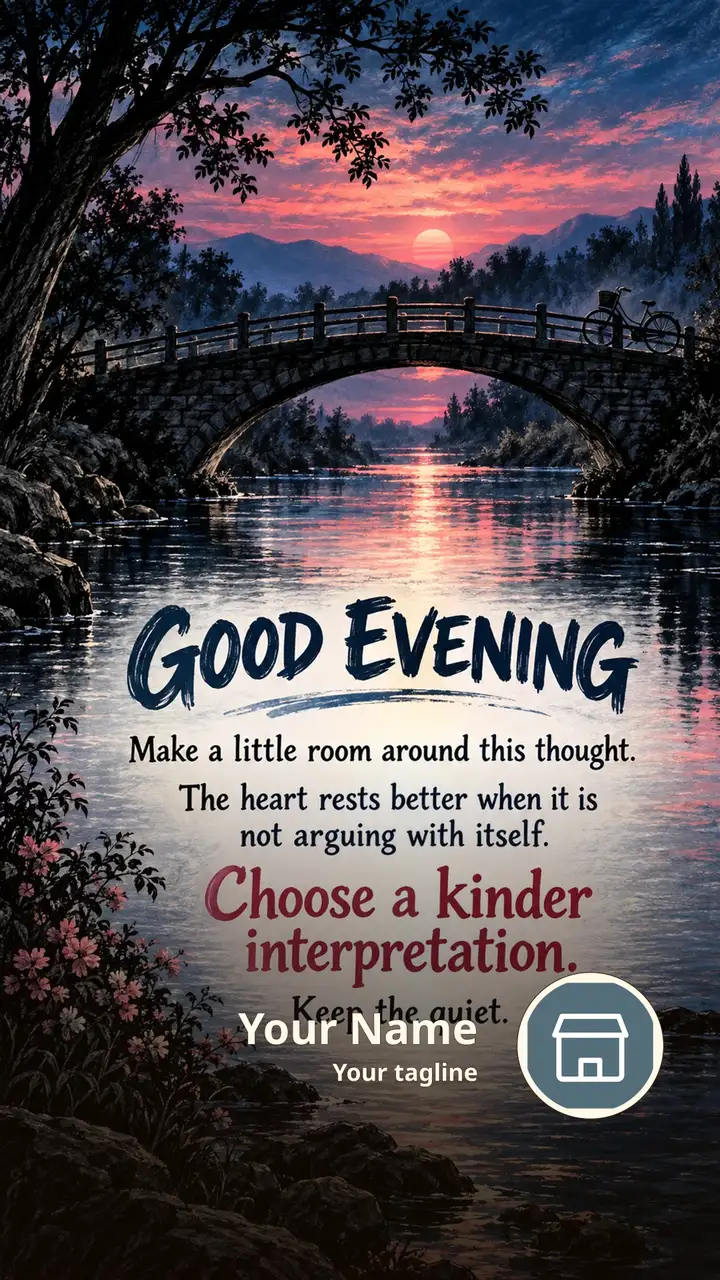 GOOD EVENING - Make a little room around this thought. - The heart - Good Evening Image