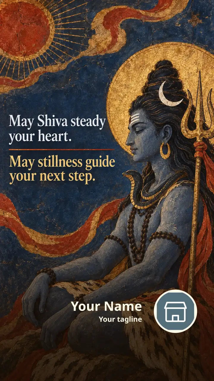 May Shiva steady your heart. - Devotional Image, Shiva