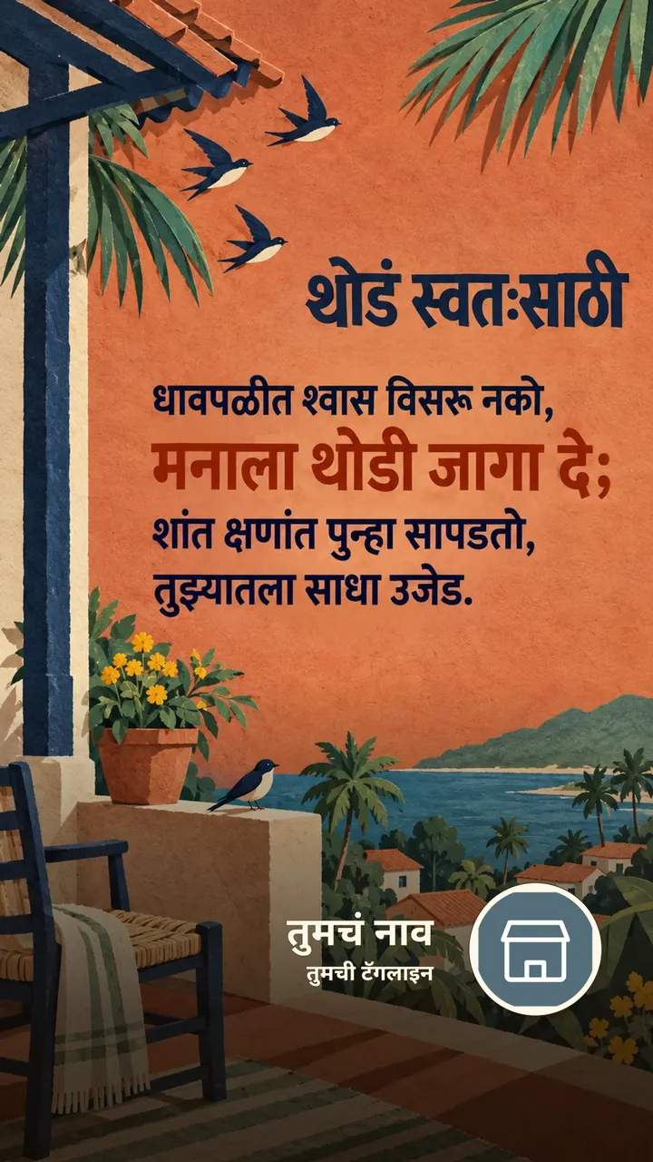 थोडं स्वतःसाठी - Suvichar Image, निसर्ग, डोंगर, पक्षी