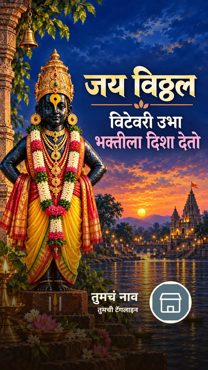 जय विठ्ठल - विटेवरी उभा - Bhakti Image, फुलं, नदी, विठ्ठल