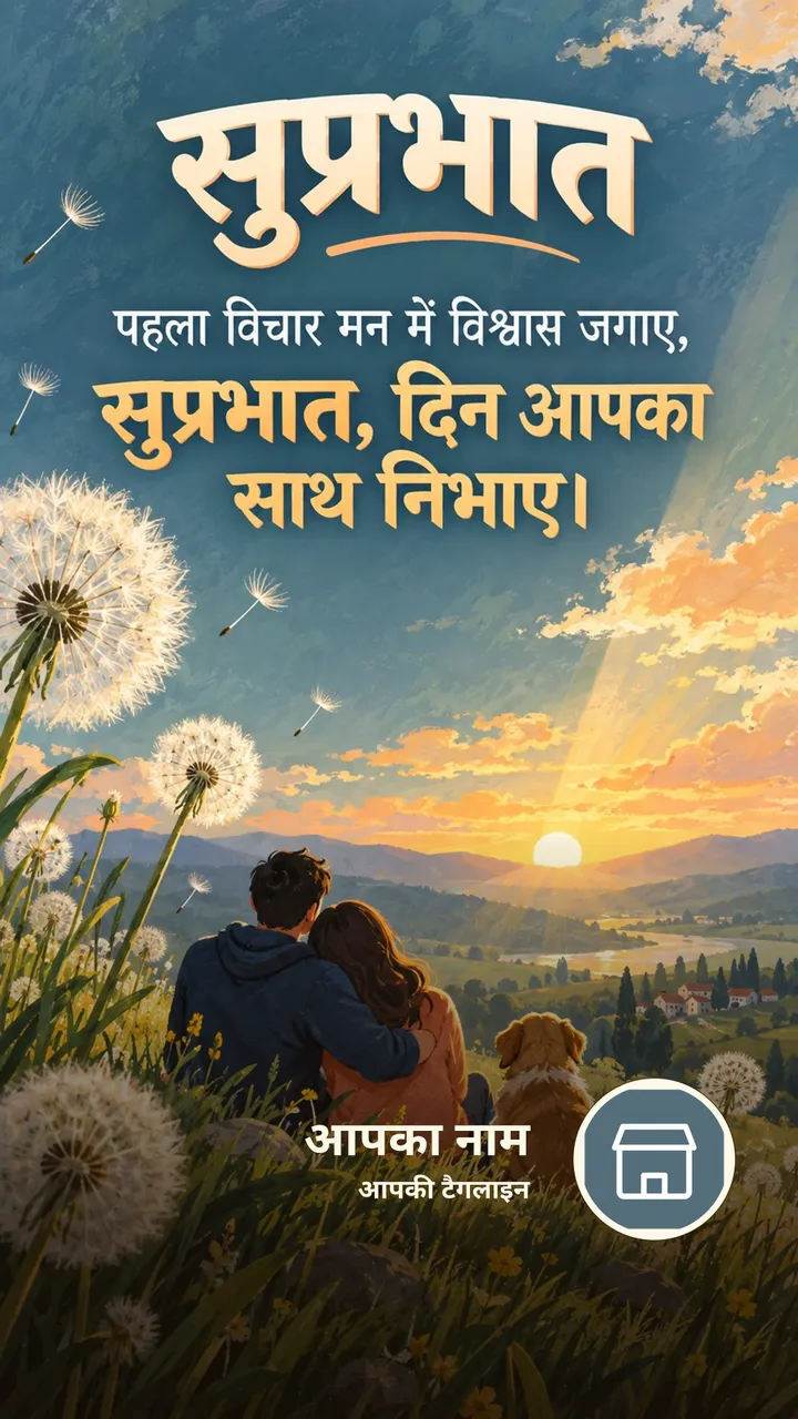 सुप्रभात - पहला विचार मन में विश्वास जगाए, - सुप्रभात, दिन आपका साथ - Suprabhat Image, फूल, सूर्योदय, प्रकृति