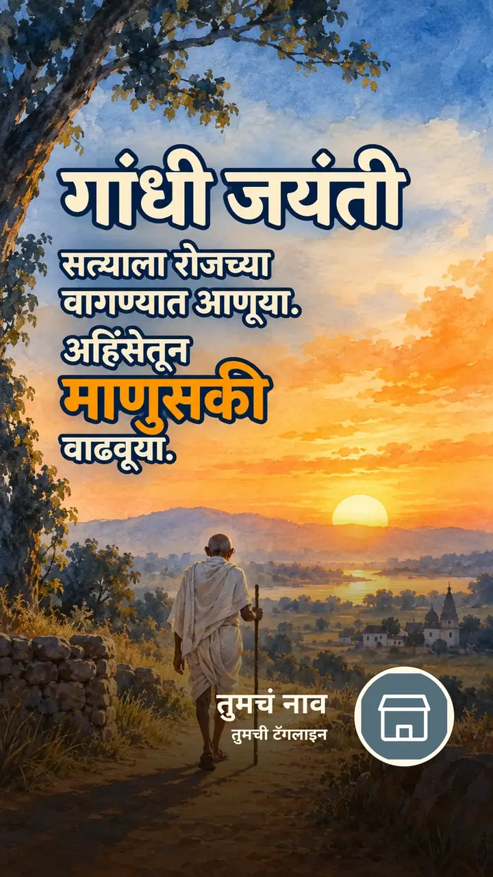 गांधी जयंती - सत्याला रोजच्या वागण्यात आणूया. - Festival Image, निसर्ग, डोंगर