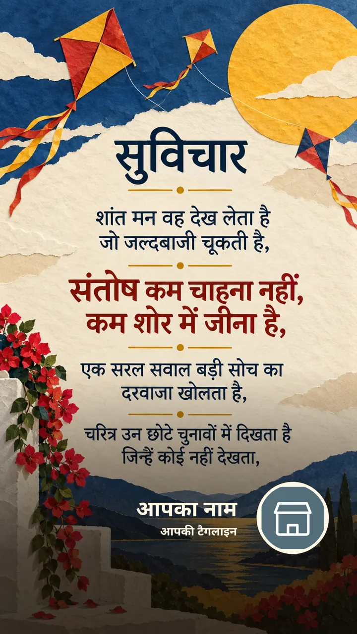 सुविचार - शांत मन वह देख लेता है जो जल्दबाजी चूकती है, - Suvichar Image, कमल, प्रकृति