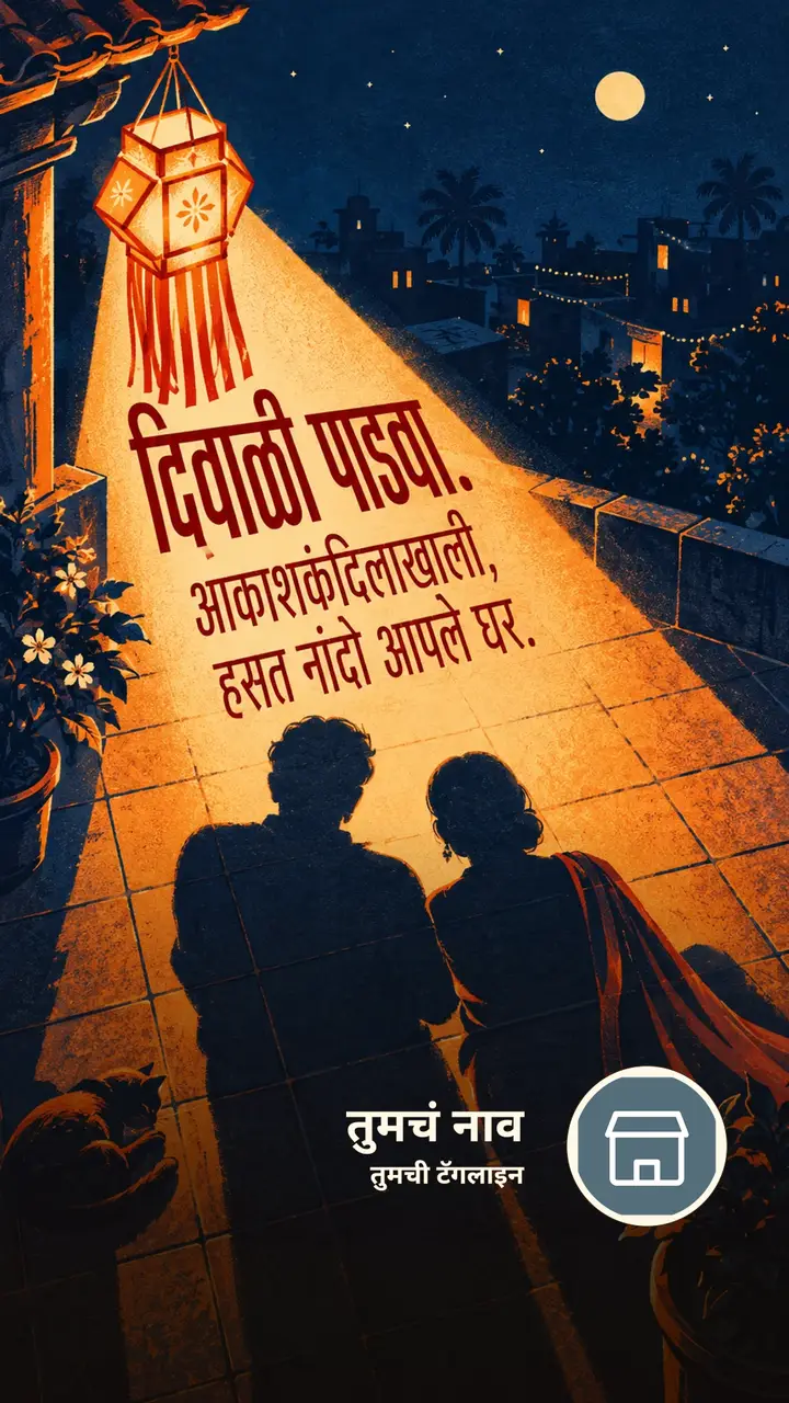 दिवाळी पाडवा. - आकाशकंदिलाखाली, - Festival Image, आकाश, दिवा, जोडपं