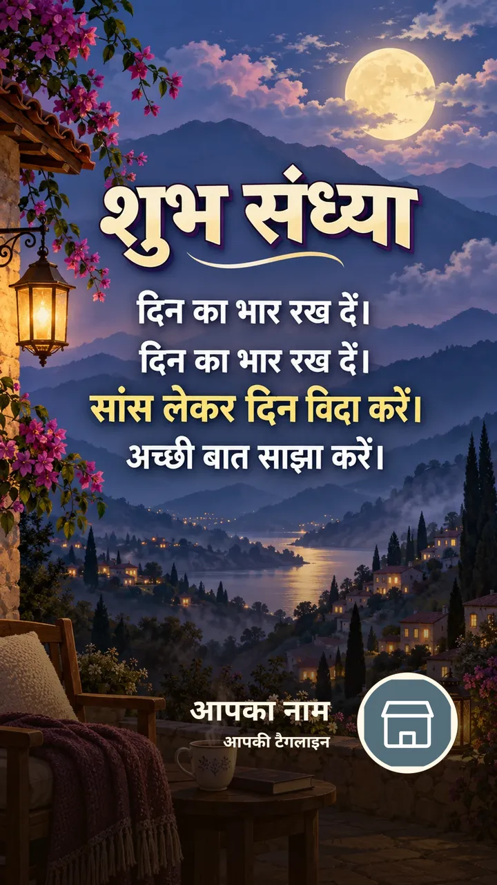 शुभ संध्या - दिन का भार रख दें। - दिन का भार रख दें। - Sandhya Image