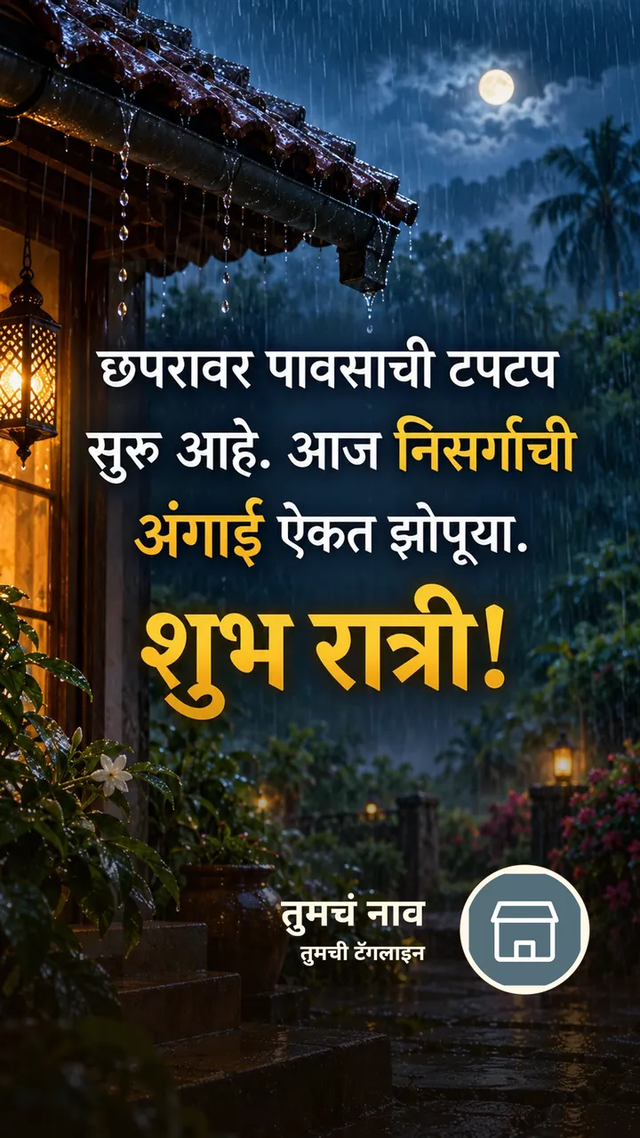 छपरावर पावसाची टपटप - Shubh Ratri Image, निसर्ग, पाऊस