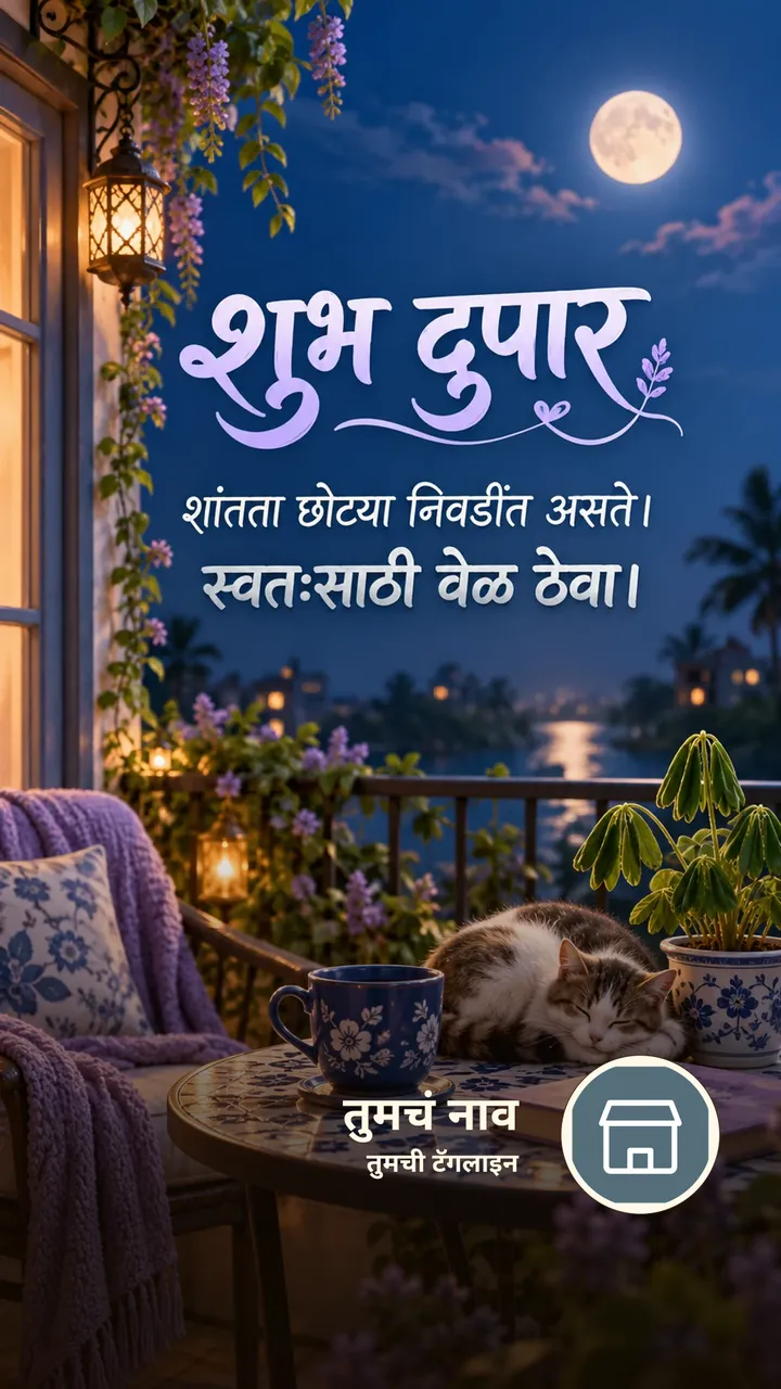 शुभ दुपार - शांतता छोट्या निवडींत असते। - स्वतःसाठी वेळ - Shubh Dupar Image