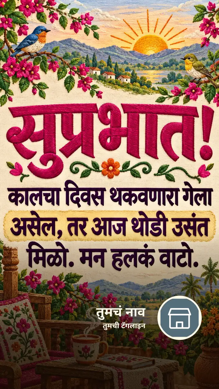 सुप्रभात! - कालचा दिवस थकवणारा गेला - Shubh Sakal Image, फुलं, पक्षी
