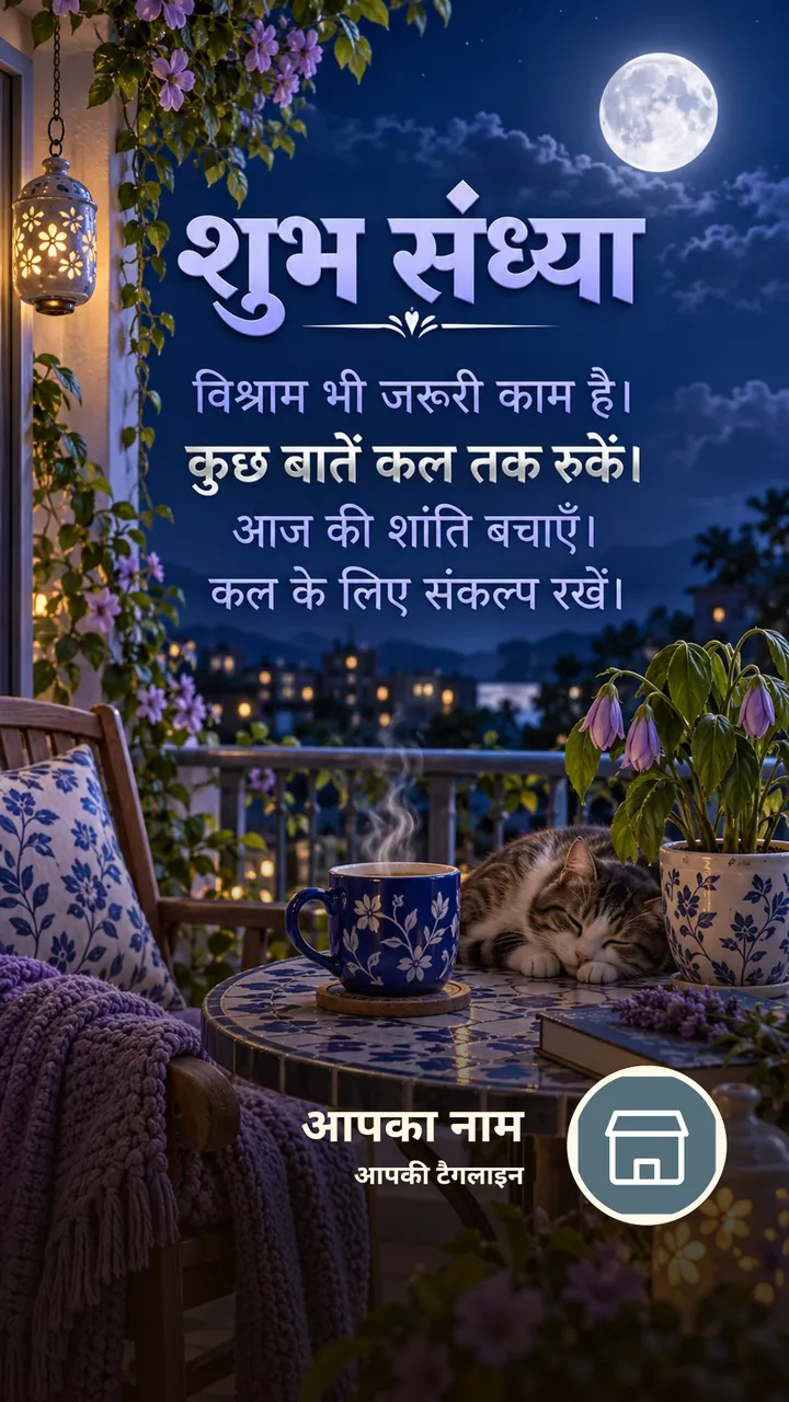 शुभ संध्या - विश्राम भी जरूरी काम है। - कुछ बातें कल तक - Sandhya Image