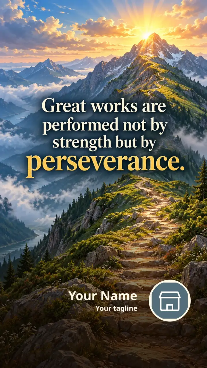 Great works are - Motivational Image, Nature, Mountains, River