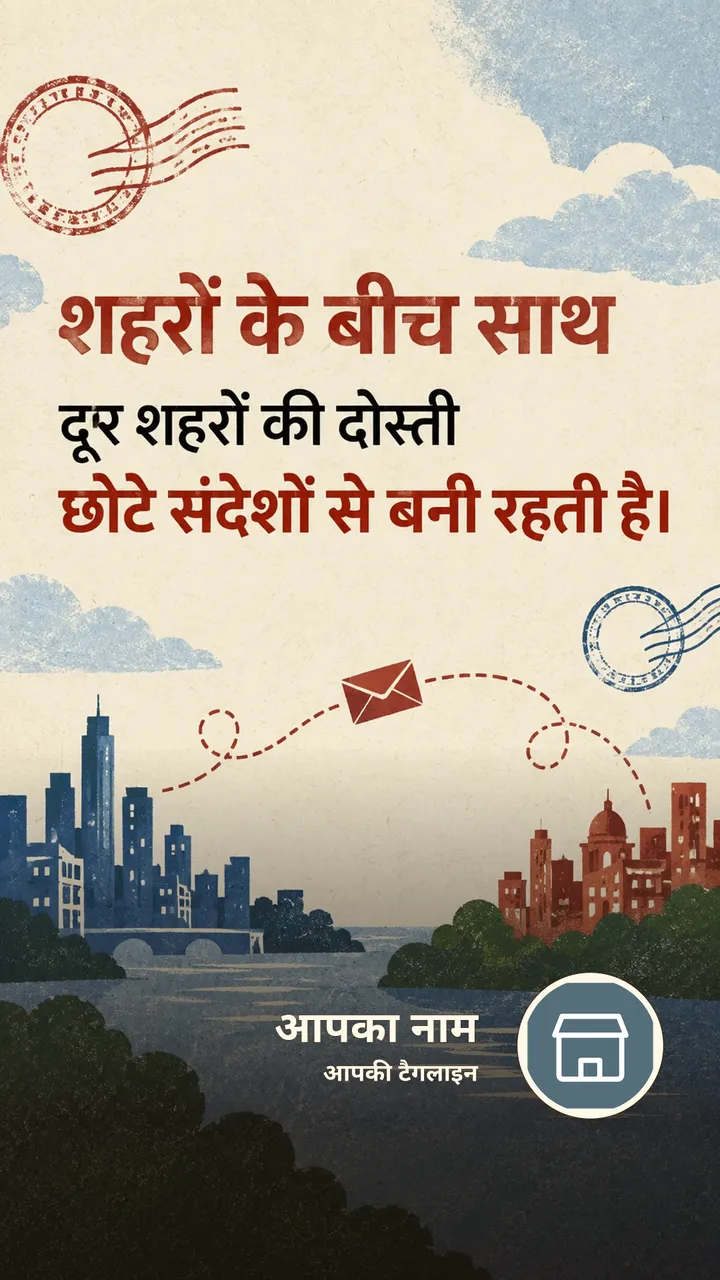 शहरों के बीच साथ - Suvichar Image, दोस्त