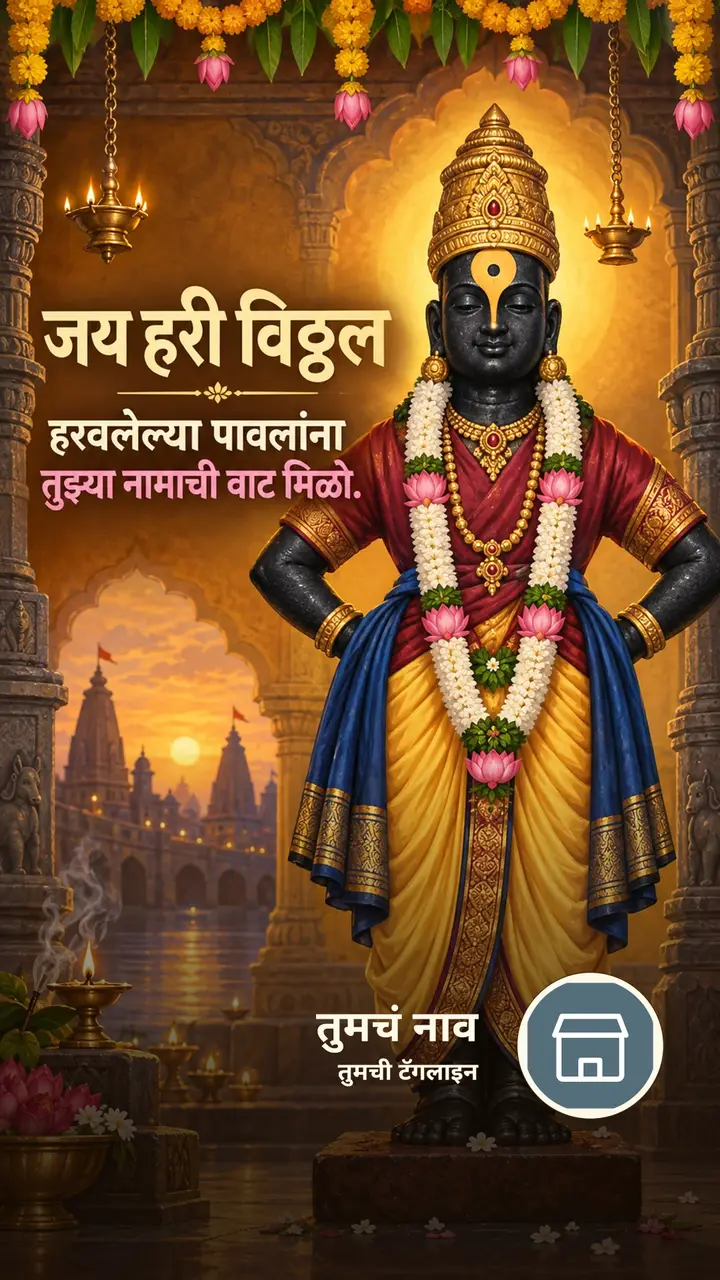 जय हरी विठ्ठल - हरवलेल्या पावलांना - Bhakti Image, विठ्ठल