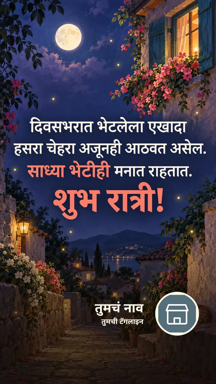 दिवसभरात भेटलेला एखादा - Shubh Ratri Image, चंद्र, मित्र