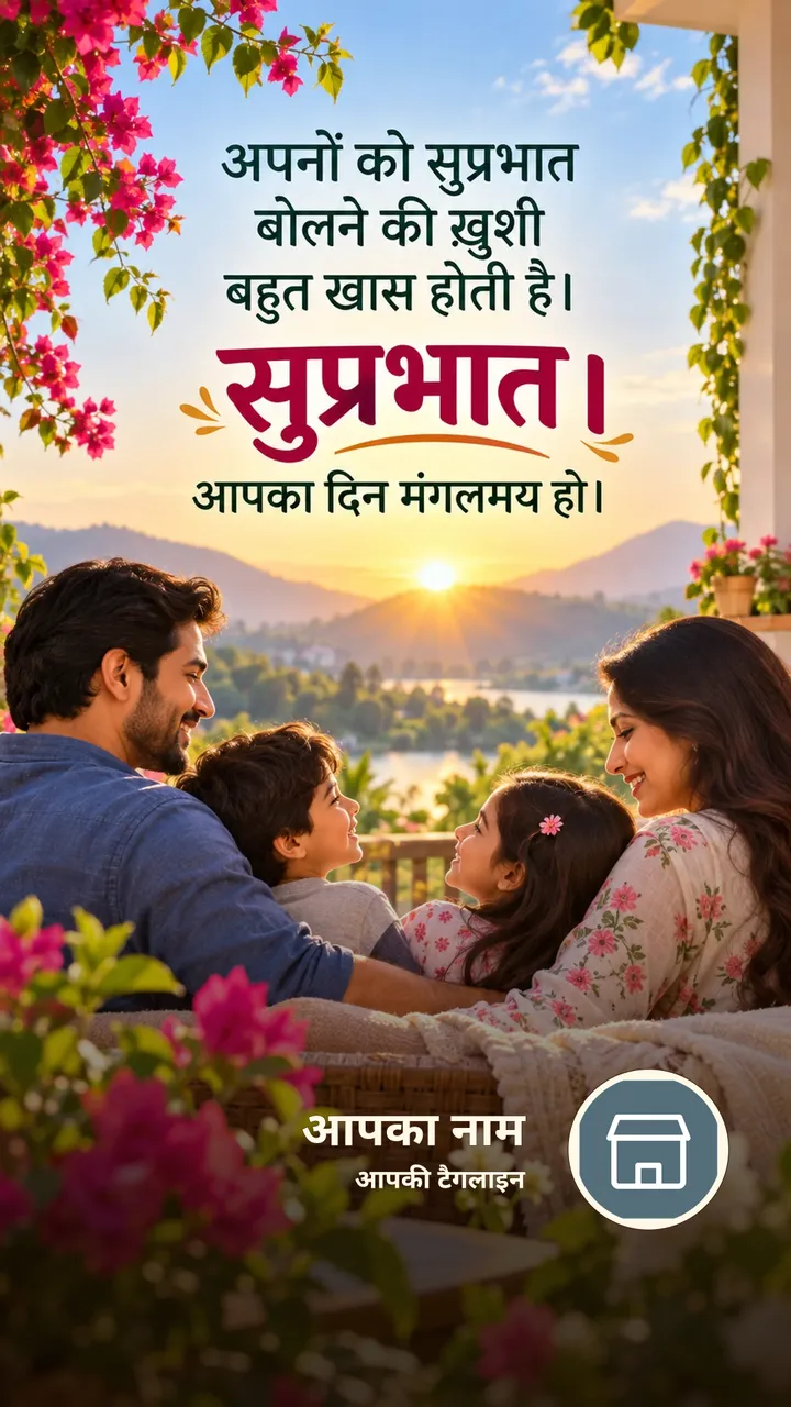 अपनों को सुप्रभात - Suprabhat Image, फूल, परिवार