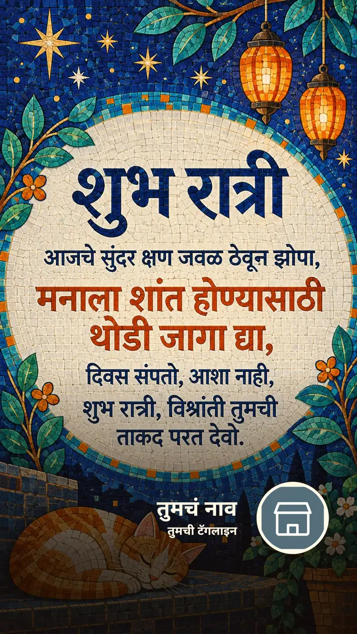 शुभ रात्री - आजचे सुंदर क्षण जवळ ठेवून झोपा, - मनाला शांत होण्यासाठी - Shubh Ratri Image, चंद्र, चांदण्या, मेणबत्ती
