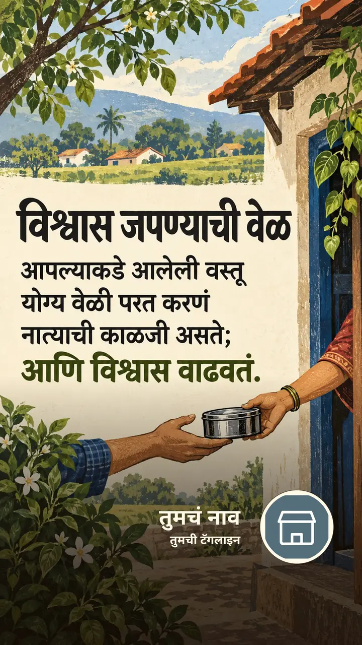 विश्वास जपण्याची वेळ - Suvichar Image, निसर्ग, गाव