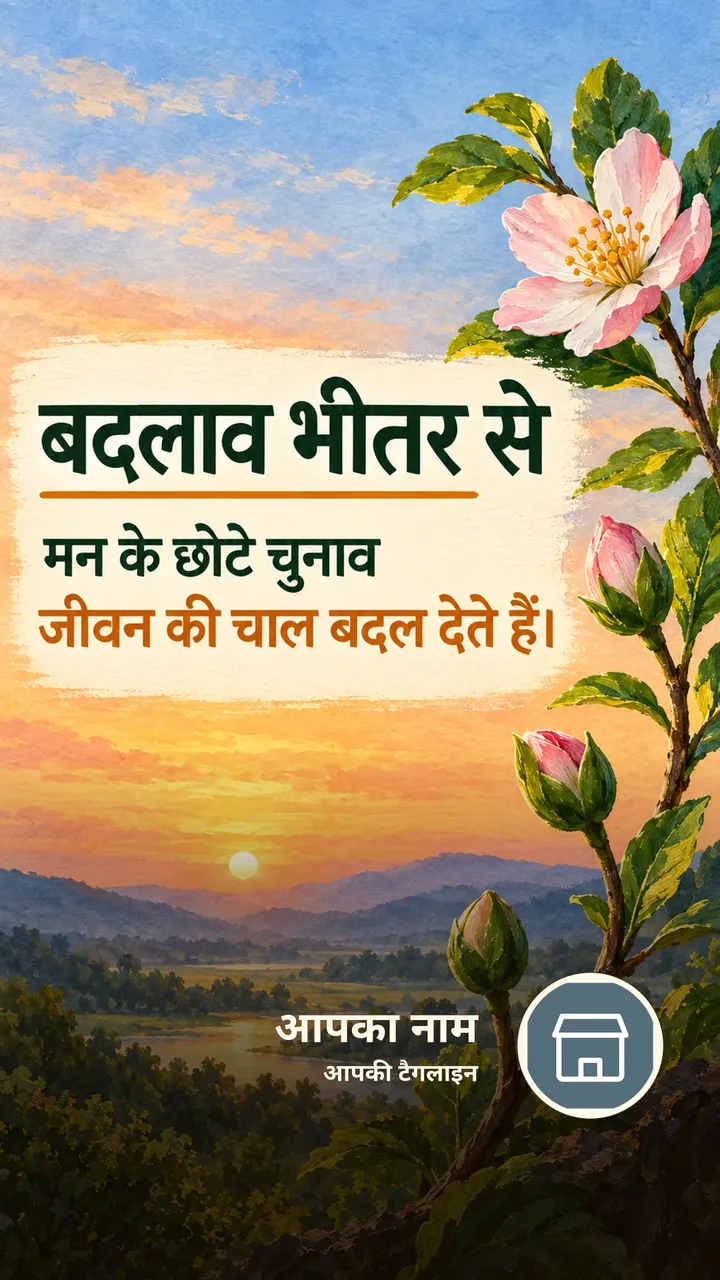 बदलाव भीतर से - Suvichar Image, फूल, प्रकृति