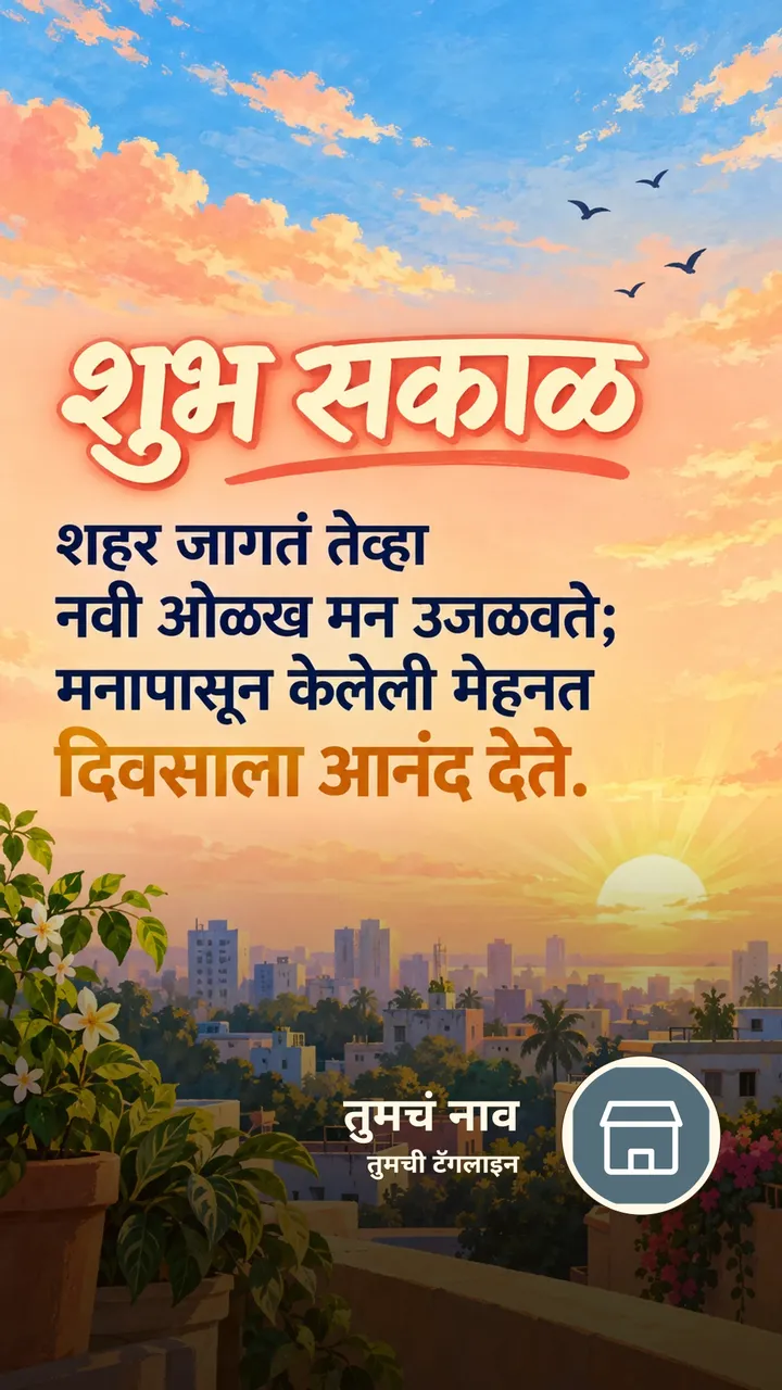 शुभ सकाळ - शहर जागतं तेव्हा - Shubh Sakal Image, सूर्योदय, आकाश
