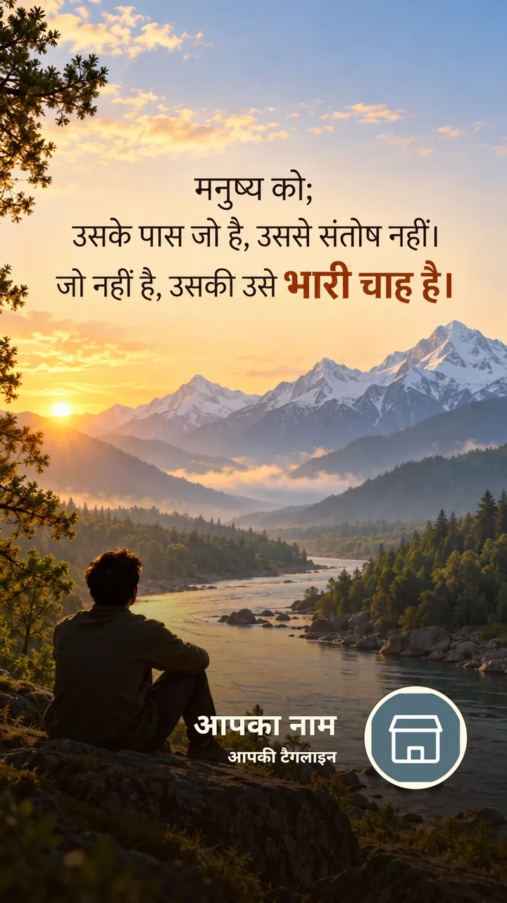 मनुष्य को; - Suvichar Image, पहाड़, नदी