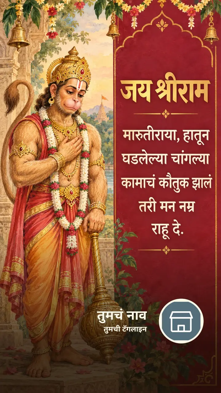 जय श्रीराम - मारुतीराया, हातून - Bhakti Image, हनुमान
