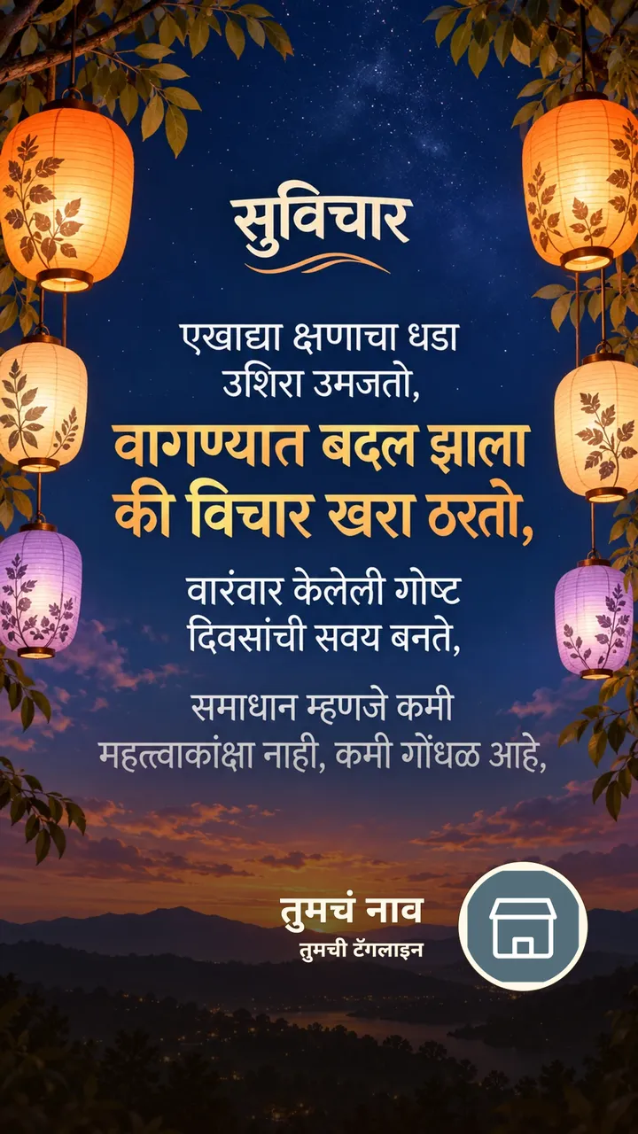 सुविचार - एखाद्या क्षणाचा धडा उशिरा उमजतो, - वागण्यात बदल झाला की - Suvichar Image, कमळ, निसर्ग