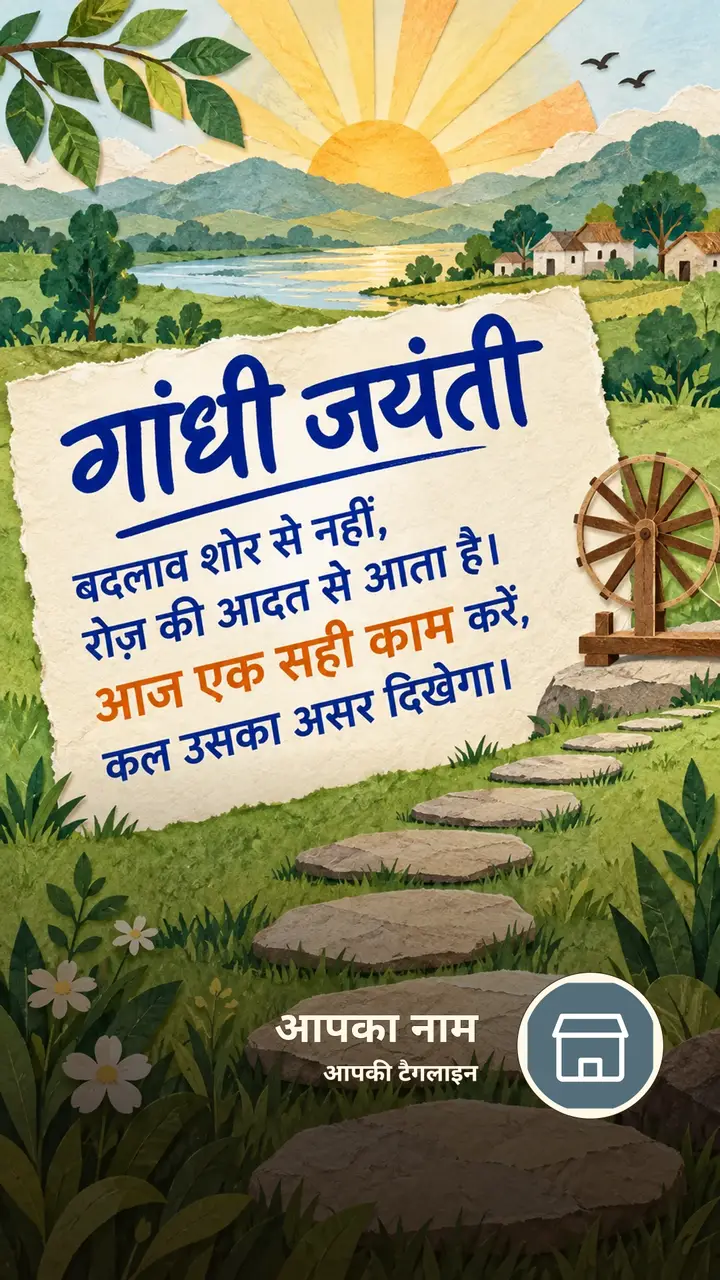 गांधी जयंती - बदलाव शोर से नहीं, - Festival Image, प्रकृति