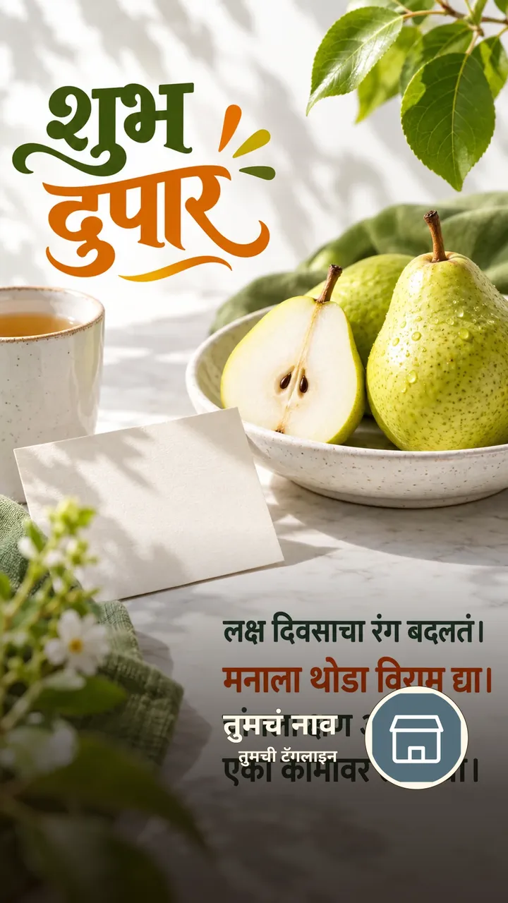 शुभ दुपार - लक्ष दिवसाचा रंग बदलतं। - मनाला थोडा विराम - Shubh Dupar Image