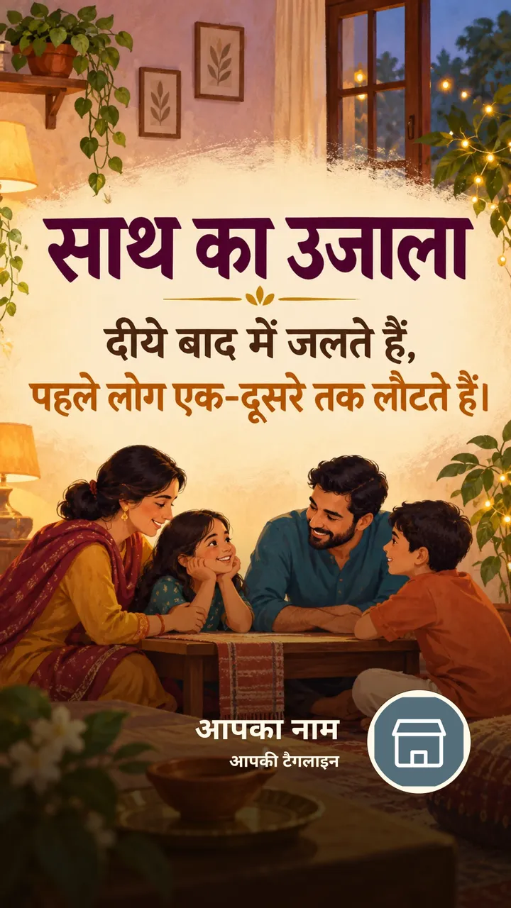 साथ का उजाला - Suvichar Image, दीया, परिवार