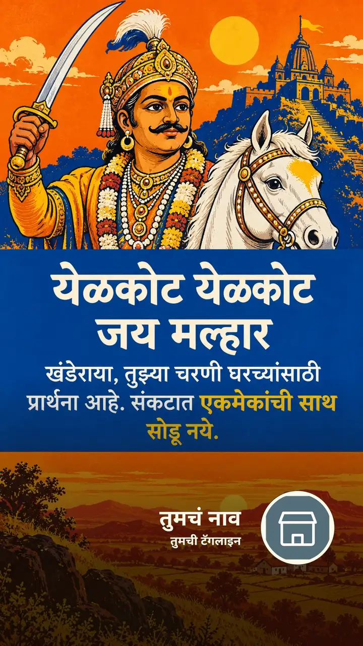 येळकोट येळकोट जय मल्हार - खंडेराया, तुझ्या चरणी - Bhakti Image, सूर्यास्त, खंडोबा