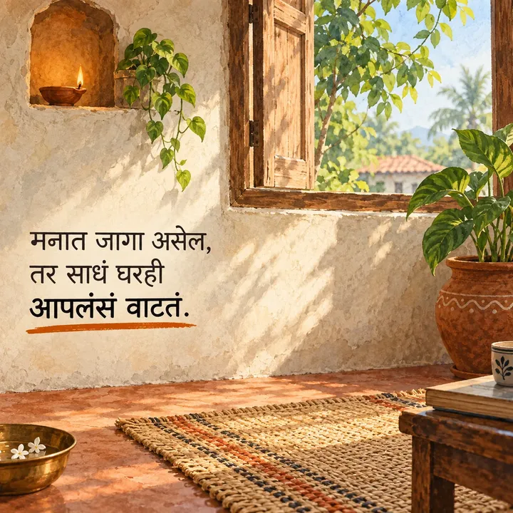मनात जागा असेल, - Suvichar Image