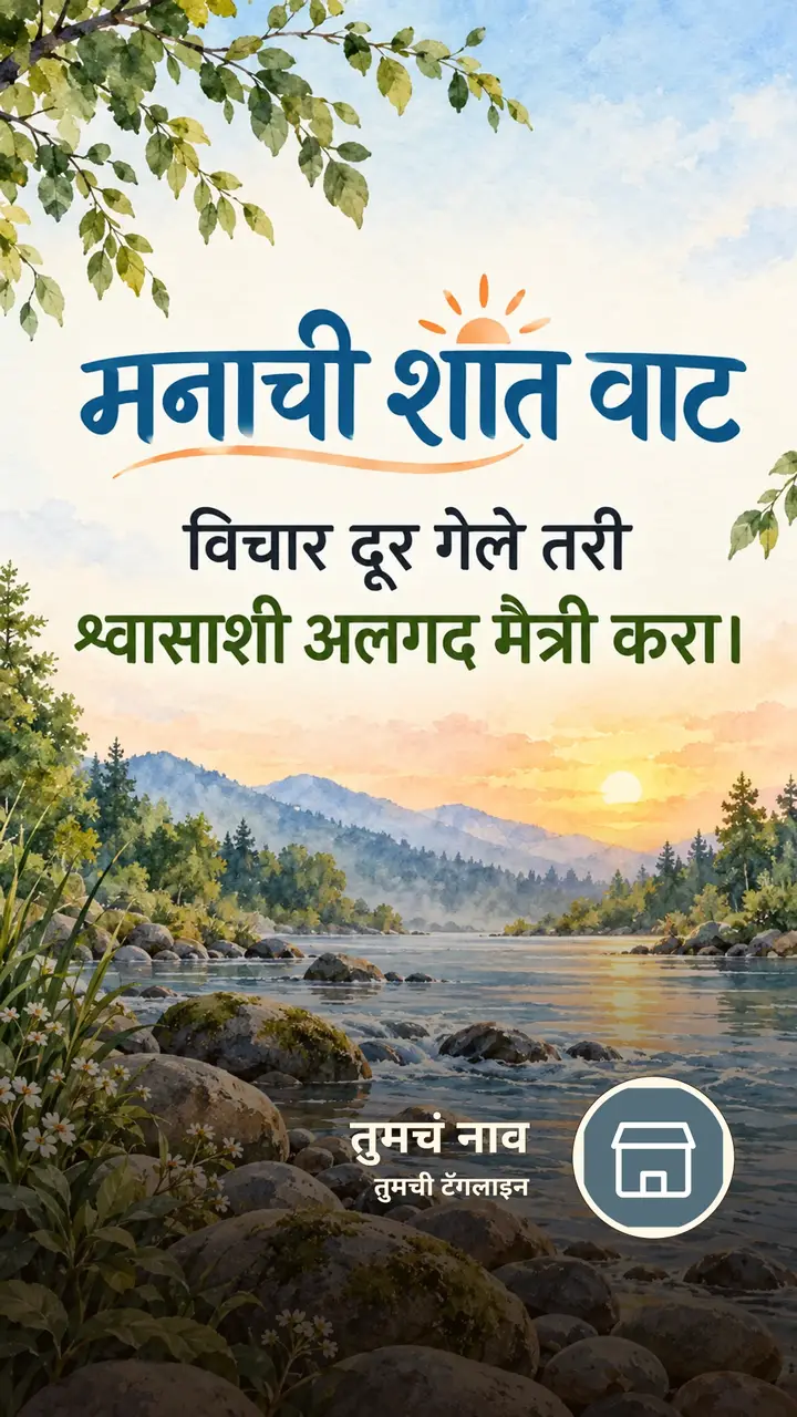 मनाची शांत वाट - Suvichar Image, निसर्ग, नदी