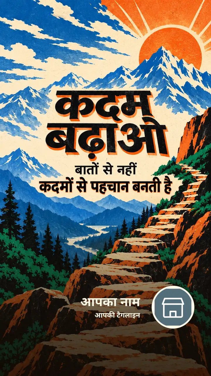 कदम बढ़ाओ - Motivational Image