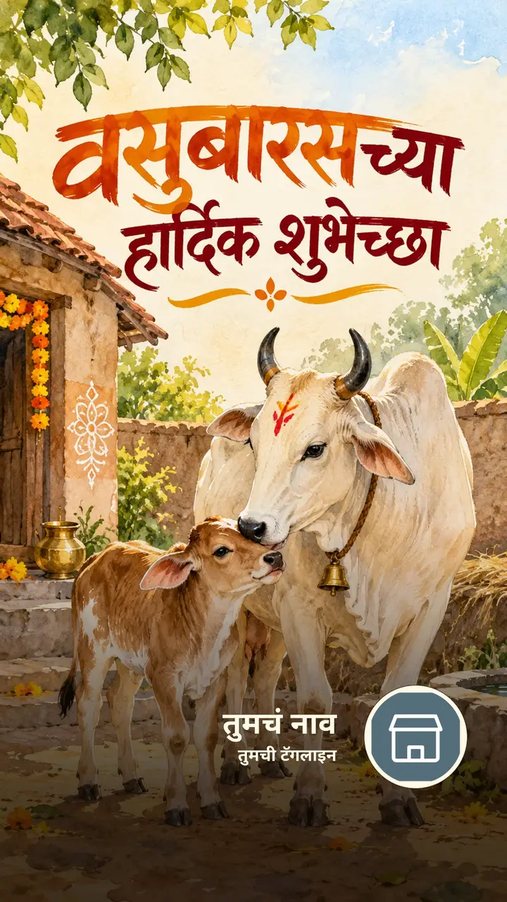 वसुबारसच्या हार्दिक शुभेच्छा - Festival Image, फुलं, गाव
