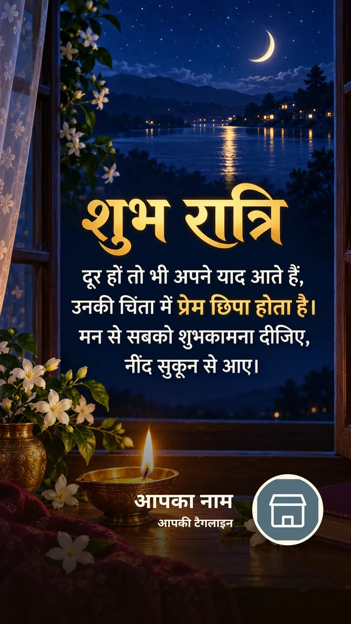 शुभ रात्रि - दूर हों तो भी अपने याद आते हैं, - Shubh Ratri Image, फूल, प्रकृति, चाँद, मोमबत्ती
