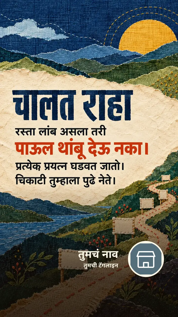 चालत राहा - Motivation Image, सूर्यास्त, निसर्ग, डोंगर, आकाश