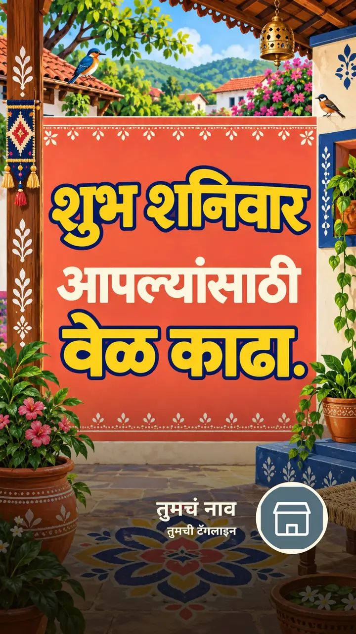 शुभ शनिवार - आपल्यांसाठी वेळ काढा. - दिवसभराच्या शुभेच्छा Image, फुलं, पक्षी, गाव