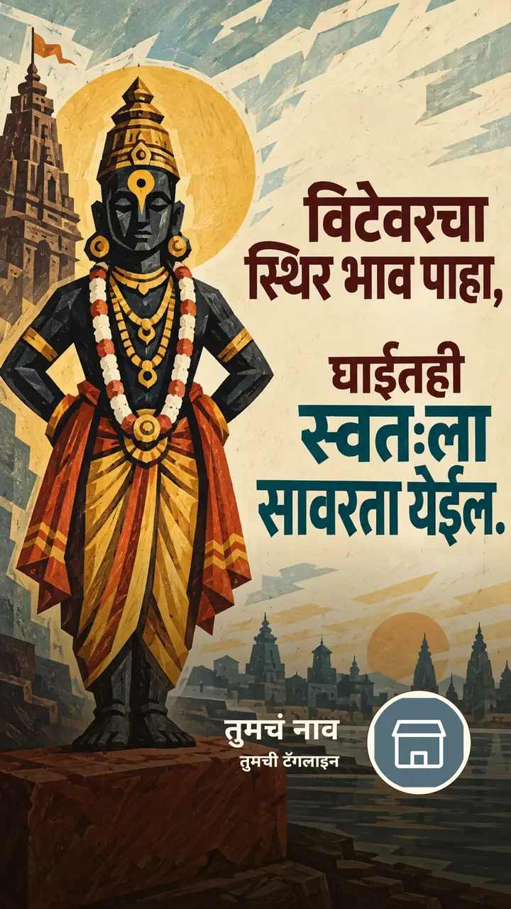 विटेवरचा स्थिर भाव पाहा, - Bhakti Image, विठ्ठल