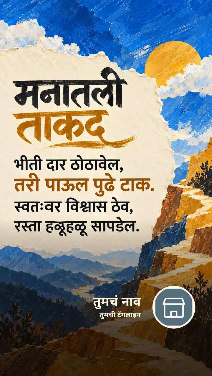 मनातली ताकद - Motivation Image, निसर्ग, डोंगर, आकाश