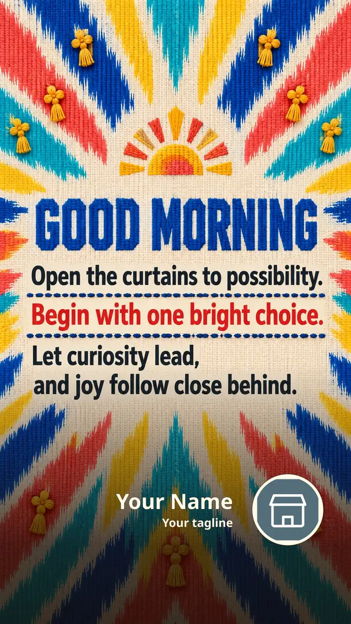 GOOD MORNING - Open the curtains to possibility. - Good Morning Image, Flowers, Sunrise