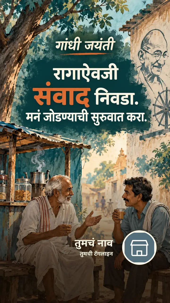 गांधी जयंती - रागाऐवजी संवाद निवडा. - Festival Image, मित्र