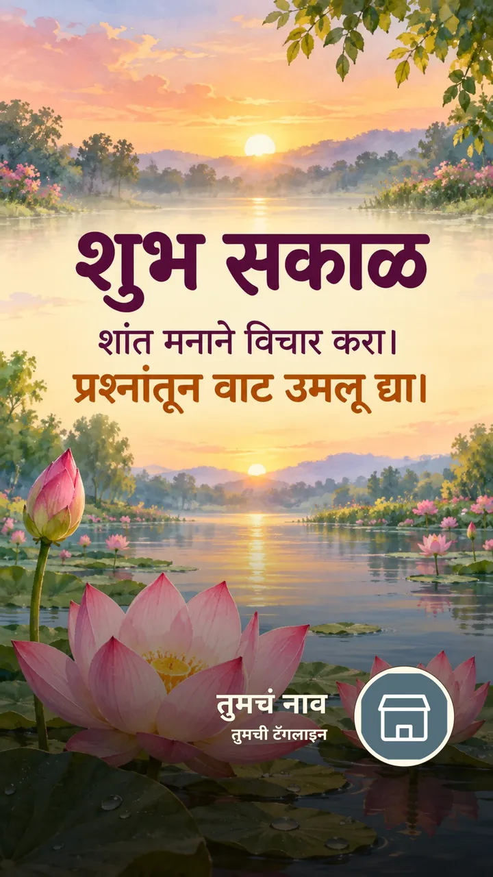 शुभ सकाळ - शांत मनाने विचार करा। - Shubh Sakal Image, फुलं, कमळ, निसर्ग