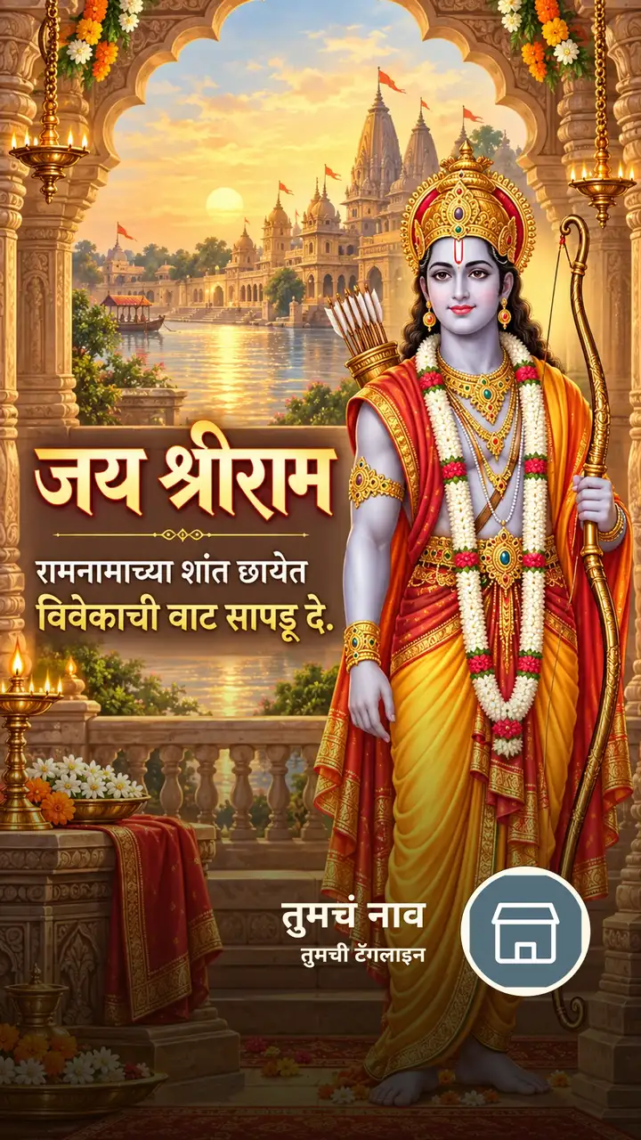 जय श्रीराम - रामनामाच्या शांत छायेत - Bhakti Image, नदी, राम