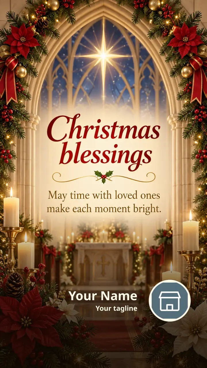 Christmas blessings - Festival Image, Flowers