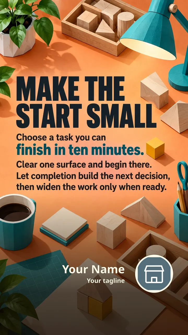 MAKE THE START SMALL - Motivational Image