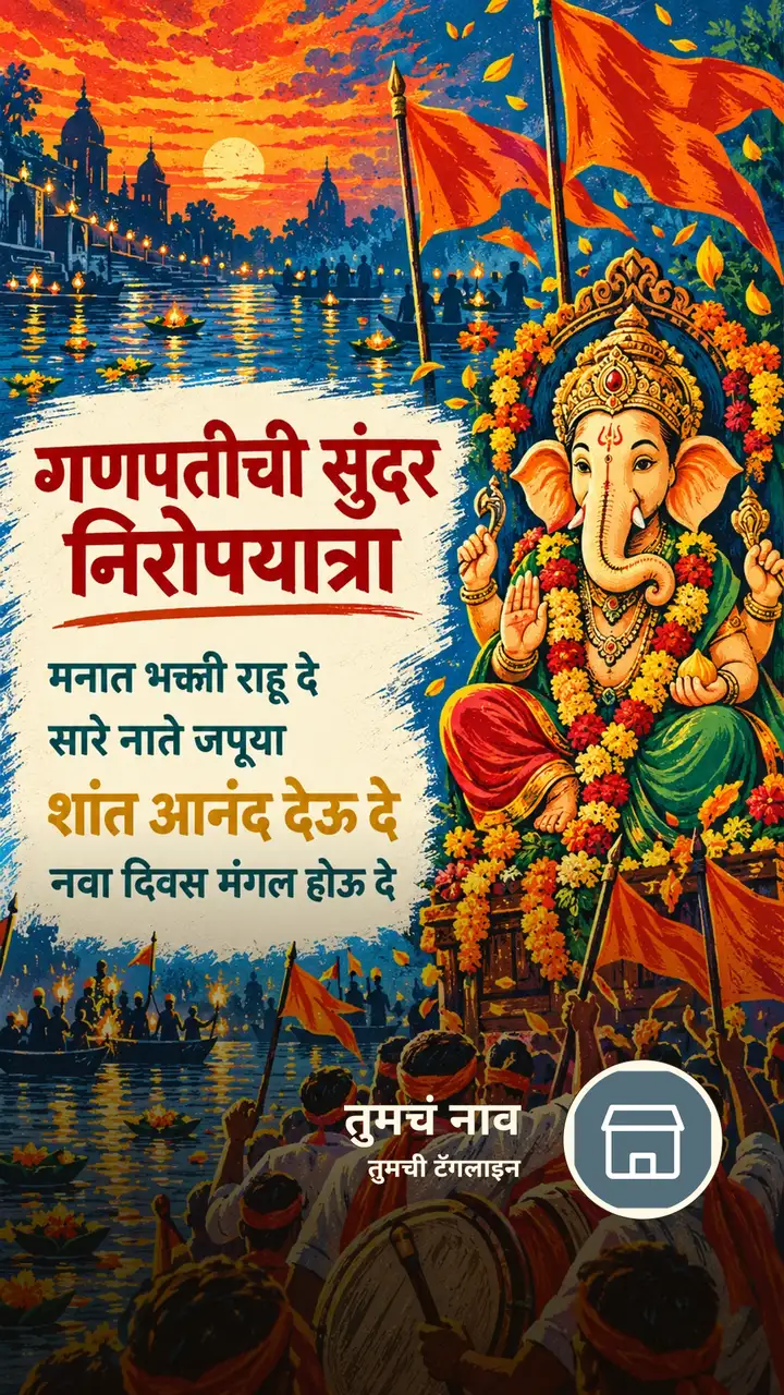 गणपतीची सुंदर निरोपयात्रा - Festival Image, गणपती